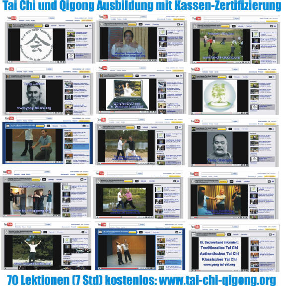 Tai Chi Ausbildung Qigong Ausbildung freie DVDs/ Lektionen